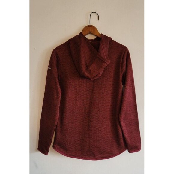 Columbia Bergundy Quarter Snap Sweater Fleece Pullover Jacket Womens Size M - Picture 4 of 7
